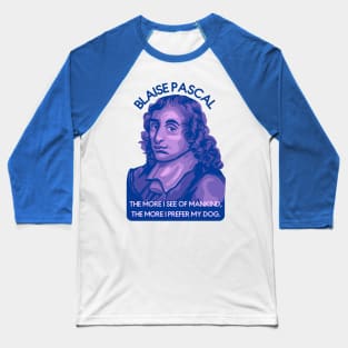 Blaise Pascal Portrait and Quote Baseball T-Shirt